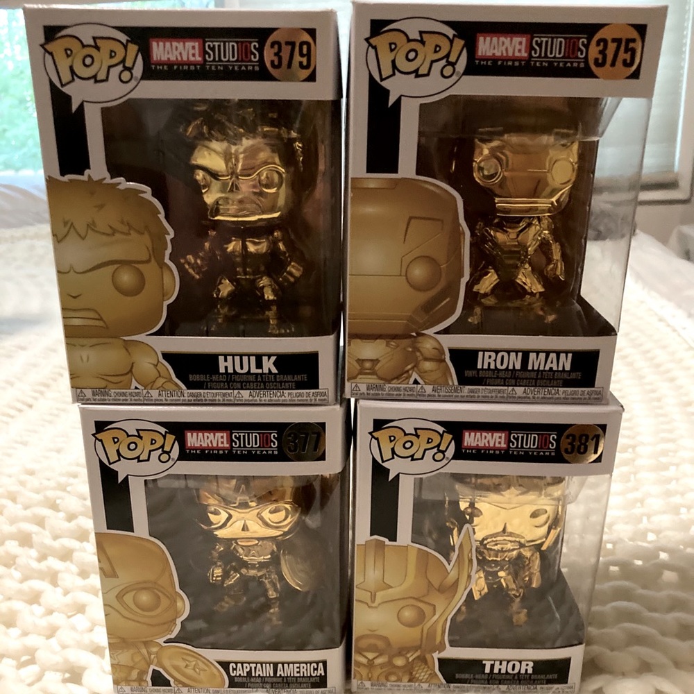 BNIB unopened Funko Pop Golden Marvel Heroes